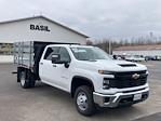 New 2024 Chevrolet Silverado 3500 Work Truck Crew Cab 4WD, 9' Morgan Truck Body Prostake Stake Bed for sale #24C101T - photo 1