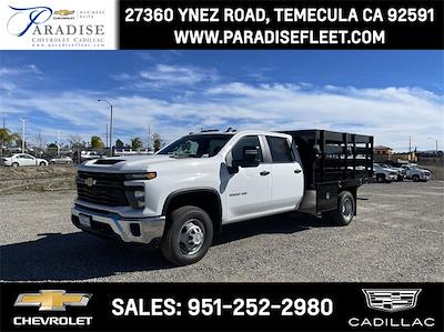 2024 Chevrolet Silverado 3500 Crew Cab 4x2, Harbor Black Boss Stake Bed Flat/Stake Bed for sale #F24069 - photo 1