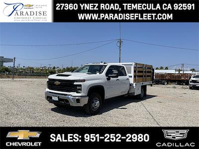2024 Chevrolet Silverado 3500 Crew Cab 4x2, Royal Truck Body Flat/Stake Bed for sale #F24218 - photo 1