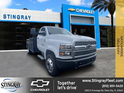 2023 Chevrolet Silverado 4500 Regular Cab DRW RWD, Bedrock Marble Series Flatbed Truck for sale #PH657668 - photo 1