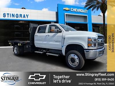 2023 Chevrolet Silverado 5500 Crew Cab DRW 4WD, Reading Action Fabrication Flatbed Truck for sale #PH731133 - photo 1