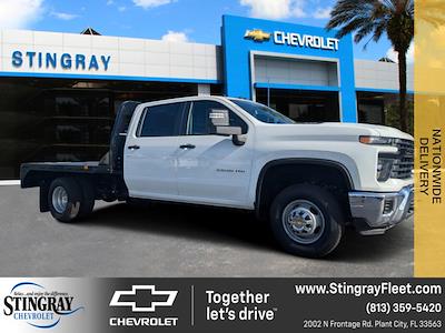 New 2024 Chevrolet Silverado 3500 Work Truck Crew Cab 4WD, Bedrock Diamond Series Flatbed Truck for sale #RF287651 - photo 1