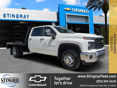 New 2024 Chevrolet Silverado 3500 Work Truck Crew Cab 4WD, Bedrock Diamond Series Flatbed Truck for sale #RF288406 - photo 1