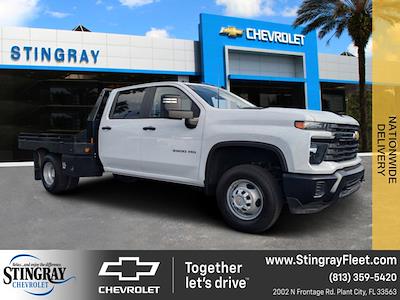 New 2024 Chevrolet Silverado 3500 Work Truck Crew Cab 4WD, 9' 4" Hillsboro GII Steel Flatbed Truck for sale #RF339768 - photo 1