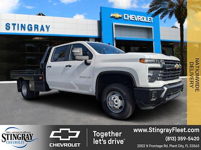 New 2024 Chevrolet Silverado 3500 Work Truck Crew Cab 4WD, 9' 4" Hillsboro GII Steel Flatbed Truck for sale #RF339816 - photo 1