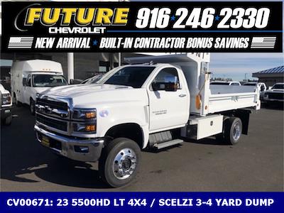 New 2023 Chevrolet Silverado 5500 1LT Regular Cab 4x4, Scelzi Dump Body Dump Truck for sale #CV00671 - photo 1