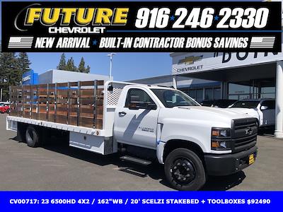 New 2023 Chevrolet Silverado 6500 Work Truck Regular Cab 4x2, Scelzi WFB Stake Bed for sale #CV00717 - photo 1