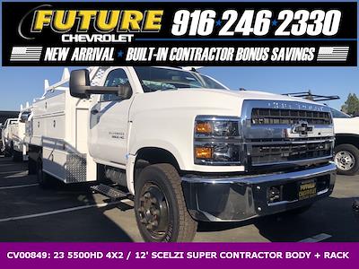 New 2023 Chevrolet Silverado 5500 Work Truck Regular Cab 4x2, Scelzi SCTFB Contractor Truck for sale #CV00849 - photo 1