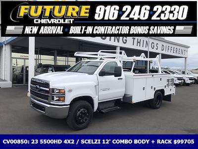 New 2023 Chevrolet Silverado 5500 Work Truck Regular Cab 4x2, Scelzi SEC Combo Body for sale #CV00850 - photo 1