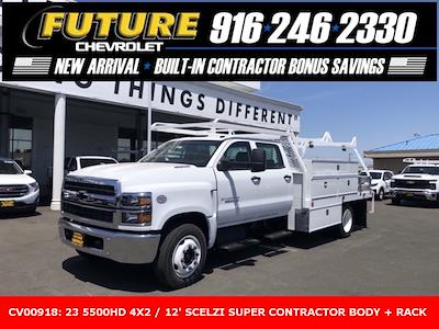 New 2023 Chevrolet Silverado 5500 Work Truck Crew Cab 4x2, Scelzi CTFB Contractor Truck for sale #CV00918 - photo 1