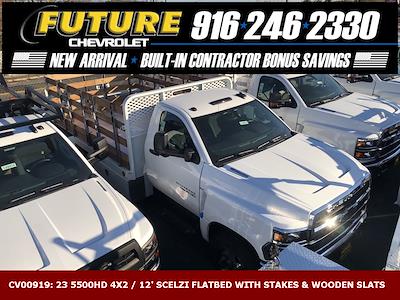 2023 Chevrolet Silverado 5500 Regular Cab DRW 4x2, Scelzi WFB Stake Bed for sale #CV00919 - photo 1