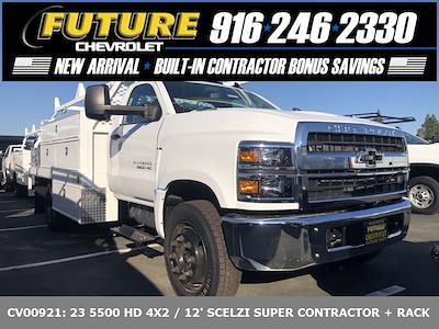 New 2023 Chevrolet Silverado 5500 Work Truck Regular Cab 4x2, Scelzi CTFB Contractor Truck for sale #CV00921 - photo 1