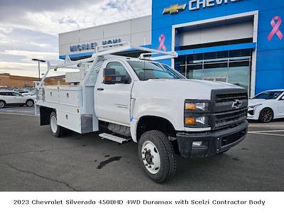 New 2023 Chevrolet Silverado 4500 Work Truck Regular Cab 4WD, 12' Scelzi CTFB Contractor Truck for sale #CC23280 - photo 1