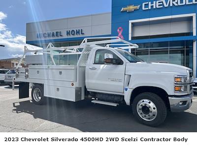 New 2023 Chevrolet Silverado 4500 Work Truck Regular Cab RWD, 12' Scelzi CTFB Contractor Truck for sale #FCC23863 - photo 1