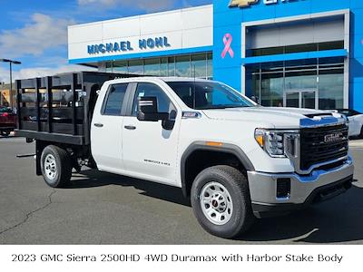 New 2023 GMC Sierra 2500 Pro Double Cab 4WD, 9' Harbor Black Boss Stake Bed for sale #FGG23261 - photo 1
