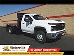 New 2024 Chevrolet Silverado 3500 Work Truck Regular Cab 4x2, 12' Morgan Truck Body Prostake Platform Body Flatbed Truck for sale #F242215 - photo 1