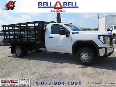 New 2024 GMC Sierra 3500 Pro Regular Cab 4WD, 12' 4" Reading Steel Stake Bed for sale #G22156 - photo 1