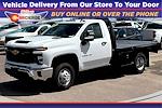 New 2024 Chevrolet Silverado 3500 Work Truck Regular Cab 4WD, 8' Knapheide Aluminum PGTB Flatbed Truck for sale #Y24718 - photo 1