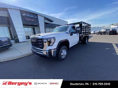 New 2024 GMC Sierra 3500 Pro Regular Cab 4WD, Knapheide Value-Master X Stake Bed for sale #BSN2133 - photo 1