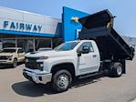 New 2024 Chevrolet Silverado 3500 Work Truck Regular Cab 4WD, 9' 6" Galion 100U Dump Truck for sale #32305 - photo 1