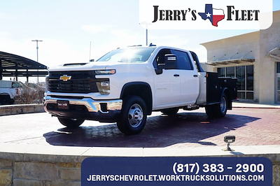 New 2024 Chevrolet Silverado 3500 Work Truck Crew Cab 4WD, 9' 4" CM Truck Beds TM Deluxe Flatbed Truck for sale #RF265476 - photo 1