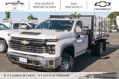 New 2025 Chevrolet Silverado 3500 Work Truck Regular Cab RWD, 12' Morgan Truck Body Prostake Stake Bed for sale #250134 - photo 1