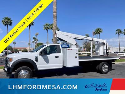 Used 2022 Ford F-550 Regular Cab 4x2, 12' Utility Crane & Equipment, Inc. Flatbed Truck for sale #23986P - photo 1