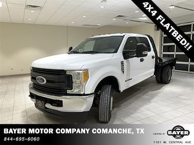 Used 2017 Ford F-350 Lariat Crew Cab 4x4, Flatbed Truck for sale #51452 - photo 1