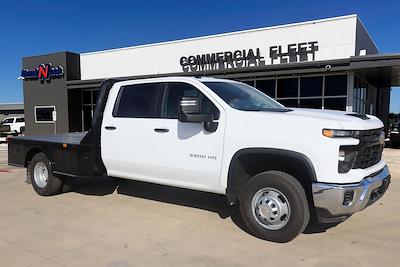 New 2024 Chevrolet Silverado 3500 Work Truck Crew Cab 4WD, Bedrock Flatbed Truck for sale #401995 - photo 1