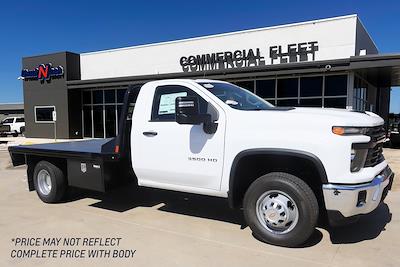 New 2024 Chevrolet Silverado 3500 Work Truck Regular Cab RWD, CM Truck Beds Flatbed Truck for sale #425472 - photo 1