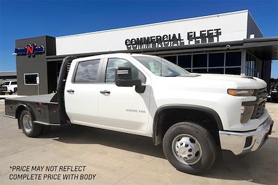 New 2024 Chevrolet Silverado 3500 Work Truck Crew Cab 4WD, Bedrock Flatbed Truck for sale #445309 - photo 1