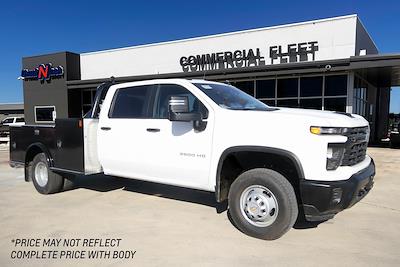 New 2024 Chevrolet Silverado 3500 Work Truck Crew Cab 4WD, Flatbed Truck for sale #FRF405981 - photo 1