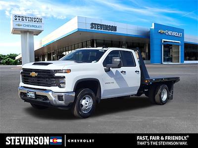 New 2024 Chevrolet Silverado 3500 Work Truck Double Cab 4x4, 8' 6" Blue Ridge Manufacturing Mustang Flatbed Truck for sale #SCL240302 - photo 1