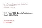 2020 Ram 1500 Classic Regular Cab SRW 4x2, Pickup for sale #20489AB - photo 3