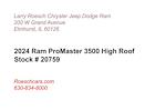 2024 Ram ProMaster 3500 High Roof FWD, Empty Cargo Van for sale #20759 - photo 3