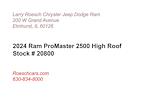 New 2024 Ram ProMaster 2500 High Roof FWD, Empty Cargo Van for sale #20800 - photo 3