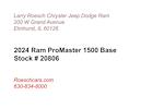 2024 Ram ProMaster 1500 High Roof FWD, Empty Cargo Van for sale #20806 - photo 4