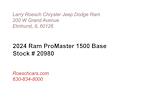 New 2024 Ram ProMaster 1500 Base High Roof FWD, Empty Cargo Van for sale #20980 - photo 3