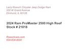 New 2024 Ram ProMaster 2500 High Roof FWD, Empty Cargo Van for sale #21018 - photo 3