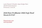 New 2024 Ram ProMaster 2500 High Roof FWD, Empty Cargo Van for sale #21127 - photo 3