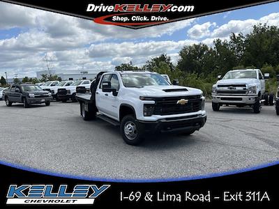 New 2024 Chevrolet Silverado 3500 Work Truck Crew Cab 4x4, 9' Bedrock Limestone Series Flatbed Truck for sale #3FL1082 - photo 1