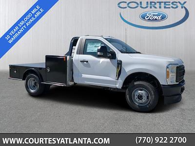 New 2024 Ford F-350 XL Regular Cab 4x4, 9' 4" CM Truck Beds SK Deluxe Flatbed Truck for sale #24T1414 - photo 1