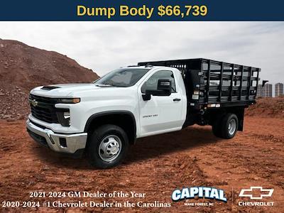 New 2024 Chevrolet Silverado 3500 Work Truck Regular Cab 4WD, Reading Steel Stake Bed for sale #9CC13714 - photo 1