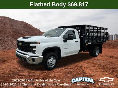 New 2024 Chevrolet Silverado 3500 Work Truck Regular Cab 4WD, Reading Platform Body Stake Bed for sale #9CC14439 - photo 1