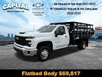 New 2024 Chevrolet Silverado 3500 Work Truck Regular Cab 4WD, Reading Platform Body Flatbed Truck for sale #9CC14439 - photo 1