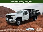 New 2024 Chevrolet Silverado 3500 Work Truck Regular Cab 4WD, Reading Platform Body Stake Bed for sale #9CC14439 - photo 1