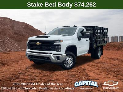 New 2024 Chevrolet Silverado 3500 Work Truck Regular Cab 4WD, 9' CM Truck Beds PL Model Stake Bed for sale #9CC29310 - photo 1