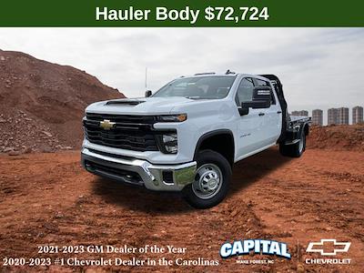 New 2024 Chevrolet Silverado 3500 Work Truck Crew Cab RWD, Bedrock Granite Series Flatbed Truck for sale #9CC30939 - photo 1