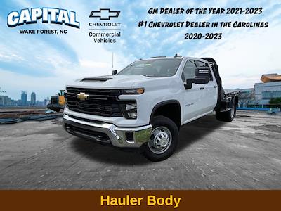 New 2024 Chevrolet Silverado 3500 Work Truck Crew Cab RWD, Bedrock Granite Series Flatbed Truck for sale #9CC31267 - photo 1