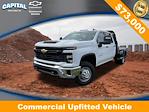 New 2024 Chevrolet Silverado 3500 Work Truck Crew Cab RWD, Bedrock Granite Series Flatbed Truck for sale #9CC31267 - photo 1